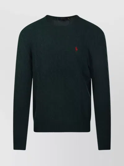 RALPH LAUREN CABLE KNIT PULLOVER WITH RIBBED CUFFS