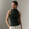 Ralph Lauren Cable-knit Silk Sleeveless Turtleneck