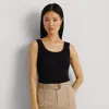 Ralph Lauren Cable-knit Sleeveless Sweater In Black