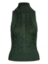Ralph Lauren Cable-knit Sleeveless Top In Green