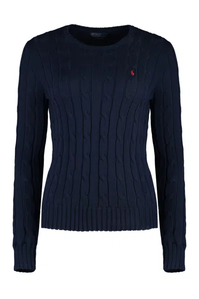 Ralph Lauren Cable Knit Sweater In Hunter Navy