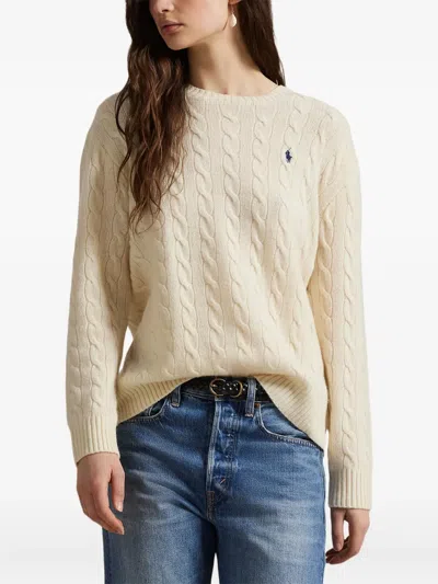 Ralph Lauren Cable-knit Sweater In Neutral