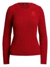 Ralph Lauren Montiva Long Sleeve Pullover In Red