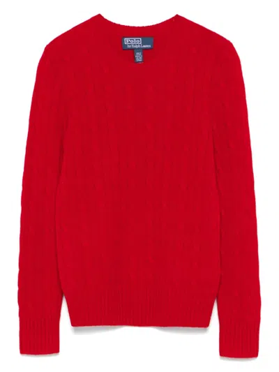Polo Ralph Lauren Kids' Cable-knit Sweater In Red
