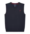 Ralph Lauren Cable-knit Sweater Vest In Black