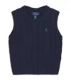 Ralph Lauren Cable-knit Sweater Vest In Blue