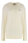 Ralph Lauren Cable Knit Sweater In White