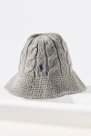 Ralph Lauren Cable Knit Wool Blend Bucket Hat In Gray