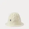 Ralph Lauren Cable-knit Wool-blend Bucket Hat In Neutral
