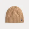 Ralph Lauren Cable-knit Wool-cashmere Beanie In Brown