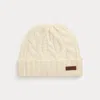 Polo Ralph Lauren Cable-knit Wool-cashmere Beanie In Full Cream