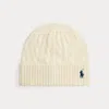 Ralph Lauren Embroidered Wool And Cashmere Beanie In White