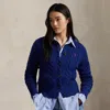 Ralph Lauren Cable-knit Wool-cashmere Cardigan In Blue