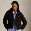 Ralph Lauren Cable-knit Wool-cashmere Quilted Jacket In Black