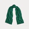 Ralph Lauren Cable-knit Wool-cashmere Scarf In Green