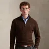 Ralph Lauren Cable-knit Wool-cashmere Sweater In Brown
