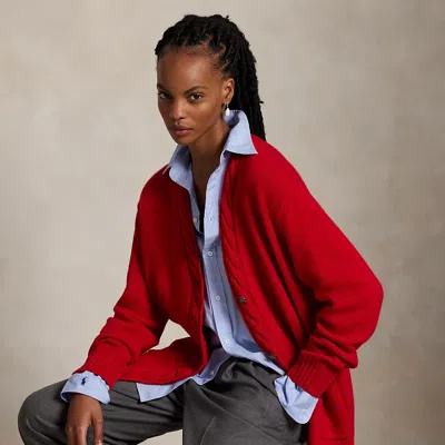 Ralph Lauren Cable-trim Wool-cashmere Cardigan