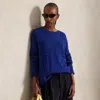 Ralph Lauren Cable Wool-cashmere Crewneck Sweater In Blue