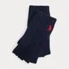 Ralph Lauren Cable Wool-cashmere Fingerless Gloves In Blue