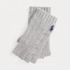 Ralph Lauren Cable Wool-cashmere Fingerless Gloves In Gray