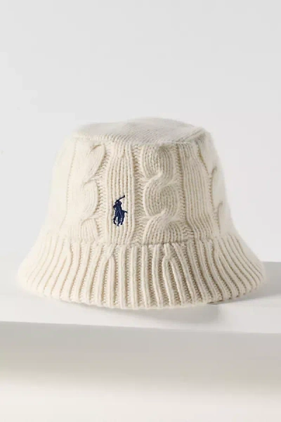 Ralph Lauren Cable-knit Bucket Hat In Neutral