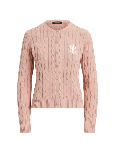 Ralph Lauren Cable-knit Cardigan In Pink