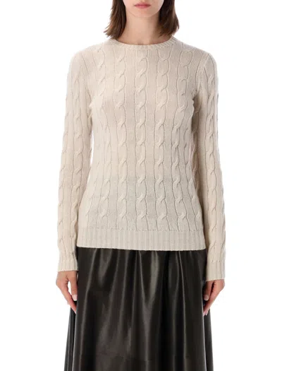 Ralph Lauren Cable-knit Cashmere Crewneck Sweater In Neutral