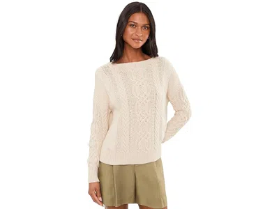 Ralph Lauren Cable-knit Cotton Boatneck Sweater Women's Clothing Mascarpone Cream: Xl In Neutral