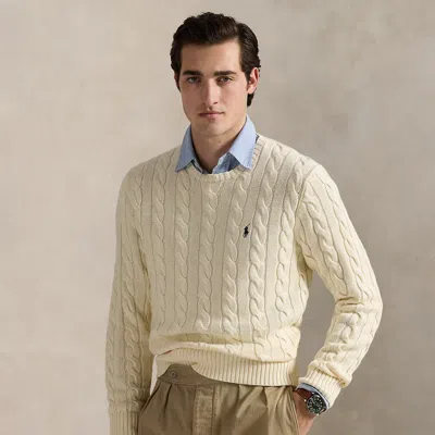 Polo Ralph Lauren Cable-knit Cotton Sweater In Andover Cream In Neutral