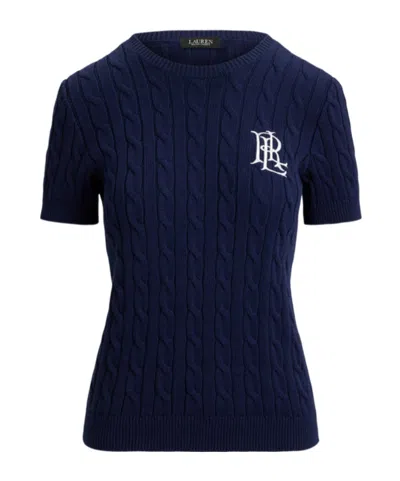Ralph Lauren Cable-knit Logo Jumper In Animal Print