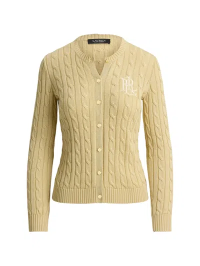 Ralph Lauren Cardigan Mit Zopfmuster In Yellow