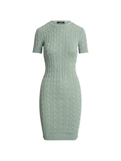 Ralph Lauren Cable-knit Midi Dress In Green