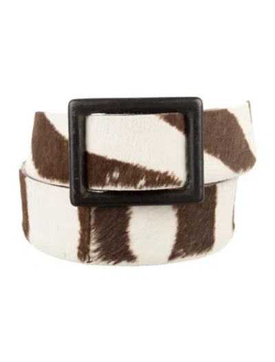 Pre-owned Ralph Lauren Calf Hair Belt In Neutral
