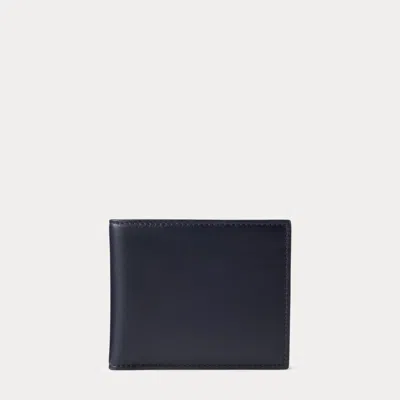 Ralph Lauren Calfskin Billfold Wallet In Classic Chairman Navy In Blue