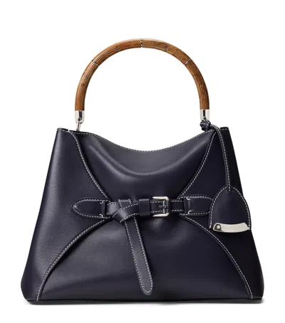 Ralph Lauren Collection Calfskin The Ralph Top-handle Bag In Black