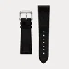 Polo Ralph Lauren Calfskin Watch Strap In Black Calf