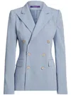 Polo Ralph Lauren Camden Wool Gabardine Doble-breasted Jacket In Blue