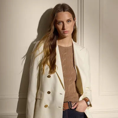 Ralph Lauren Camden Cashmere Jacket In Cream In Neutral