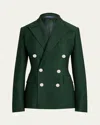 Ralph Lauren Camden Double-breasted Cashmere Jacket In Green