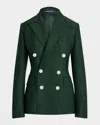 Ralph Lauren Camden Double-breasted Cashmere Jacket In Green