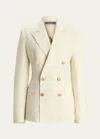 Polo Ralph Lauren Camden Wool Crepe Jacket In Lux Cream