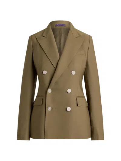 Ralph Lauren Camden Double-breasted Cashmere Jacket In Green