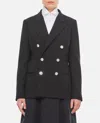 Polo Ralph Lauren Ralph Lauren Collection Camden Wool Double-breasted Jacket In Black