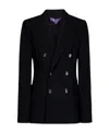 Polo Ralph Lauren Ralph Lauren Collection Camden Wool Double-breasted Jacket In Black