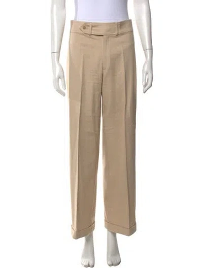 Pre-owned Ralph Lauren Camel Hair Straight Leg Pants In Neutral