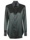 Ralph Lauren Cameron-long Sleeve-button Front Shirt In Green