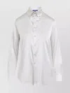 Ralph Lauren Cameron Long Sleeves Silk Button Front Shirt In White