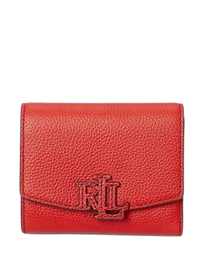 Ralph Lauren Cameryn Flap Leather Wallet In Burgundy