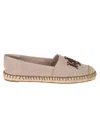 Ralph Lauren Cameryn Iii Canvas & Leather Espadrille In Cuoio