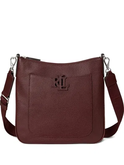 Ralph Lauren Cameryn Logo Strap Shoulder Bag In Burgundy